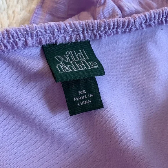 Wild Fable Lavender Texture Ruffle Fit & Flare Dress EUC XS - Picture 8 of 12